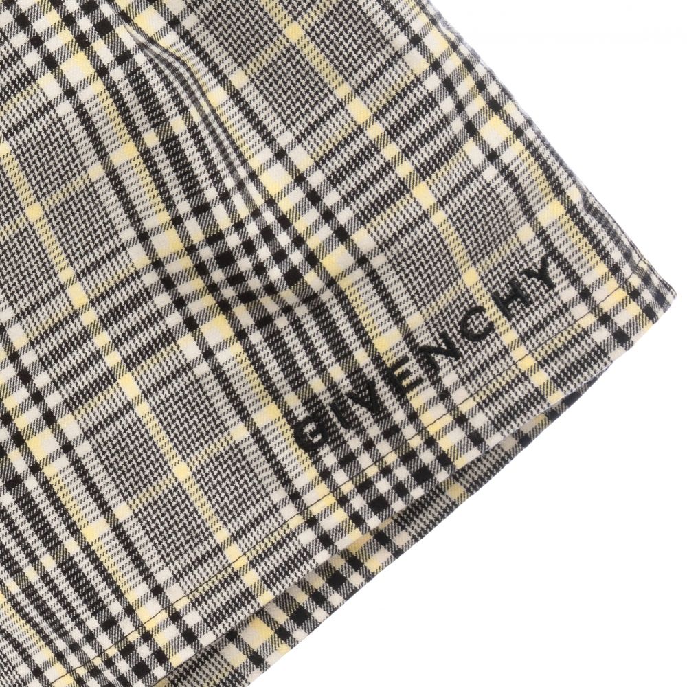 Givenchy-Teen Black Check Logo Shorts | Childrensalon Outlet