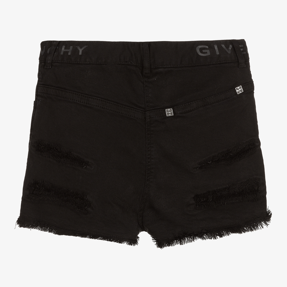 Givenchy-شورت تينز بناتي قطن لون أسود | Childrensalon Outlet