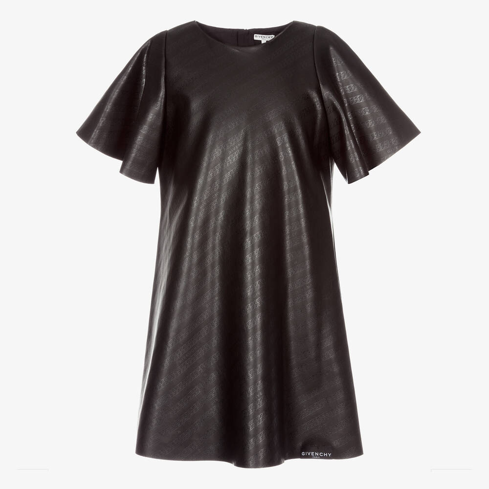 Givenchy-Черное платье из искусственной кожи для подростков | Childrensalon Outlet