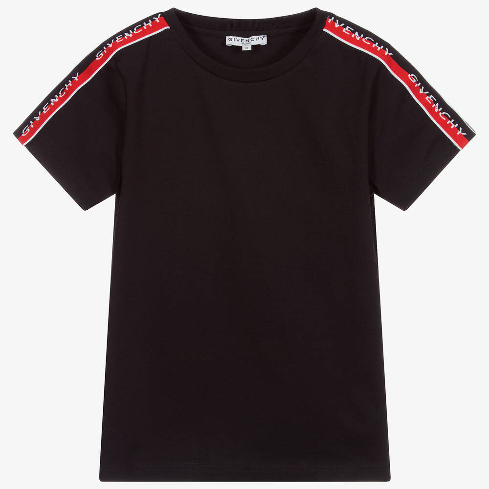 Givenchy-Teen Black Logo T-Shirt | Childrensalon Outlet