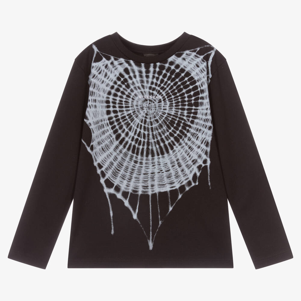 Givenchy - Teen Black Spider Web Top | Childrensalon