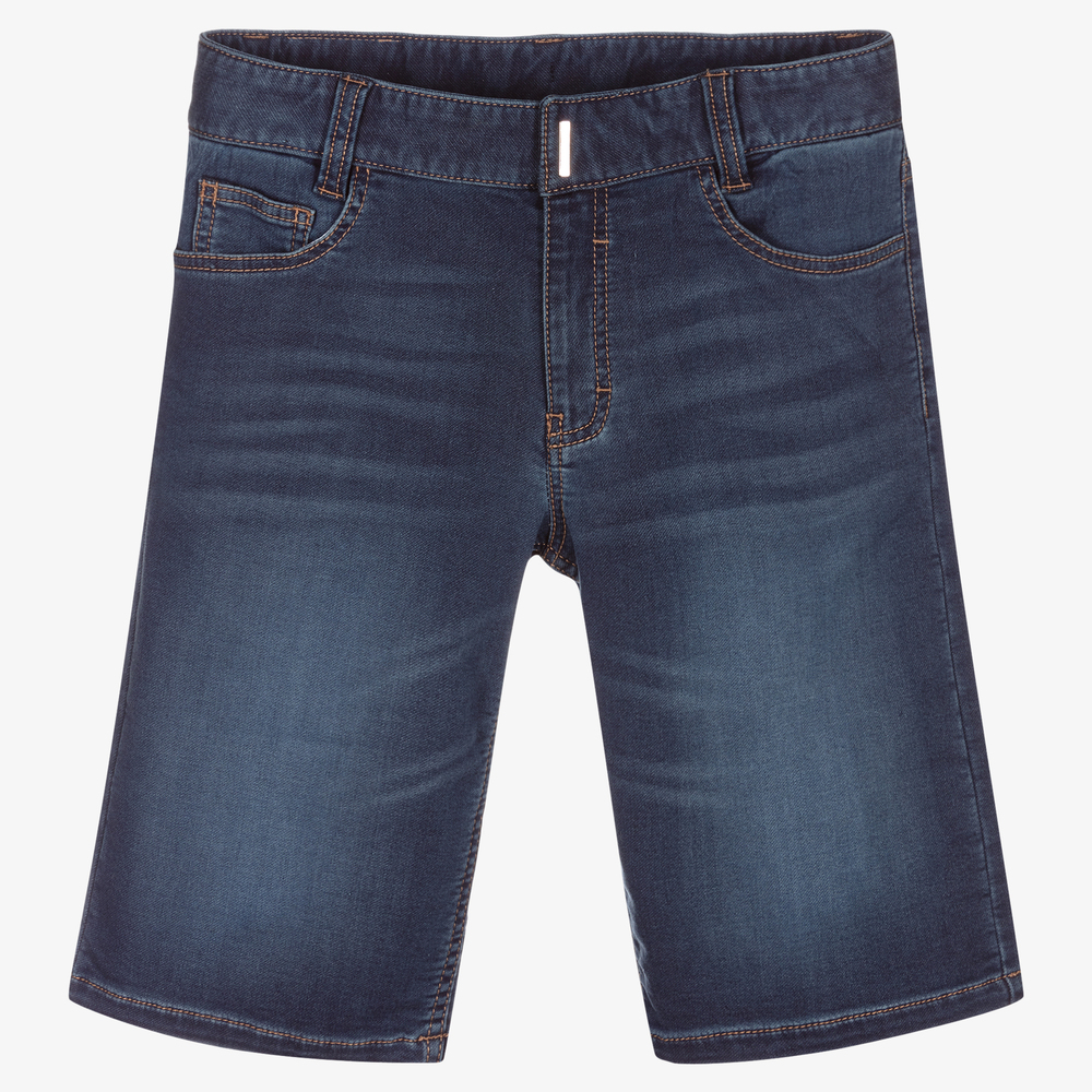 Givenchy-Teen Blue Denim Shorts | Childrensalon Outlet