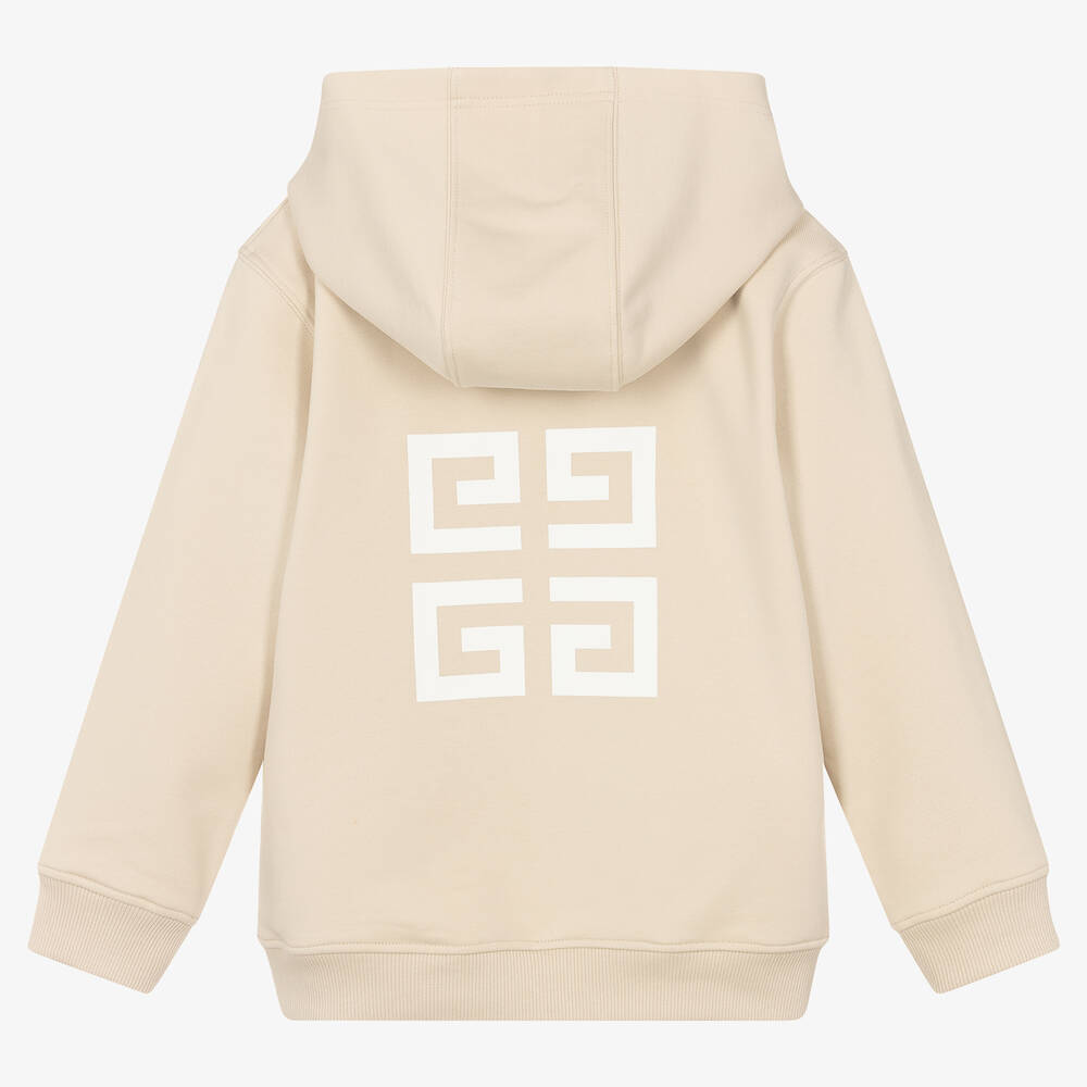 Givenchy-Бежевая худи с логотипом 4G | Childrensalon Outlet