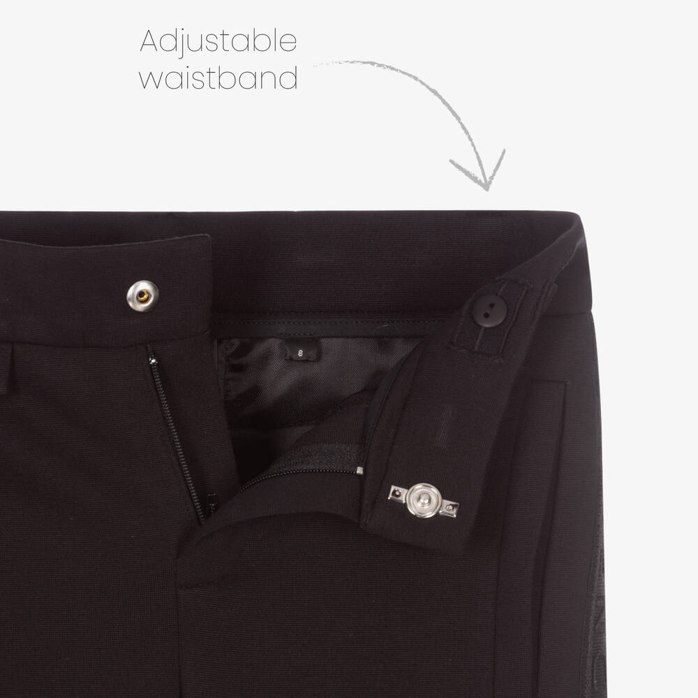 Givenchy-Teen Boys Black 4G Trousers | Childrensalon Outlet