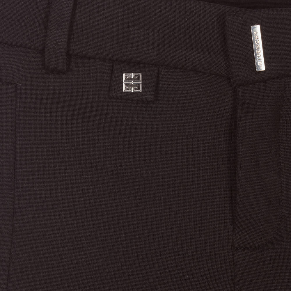 Givenchy-Teen Boys Black 4G Trousers | Childrensalon Outlet