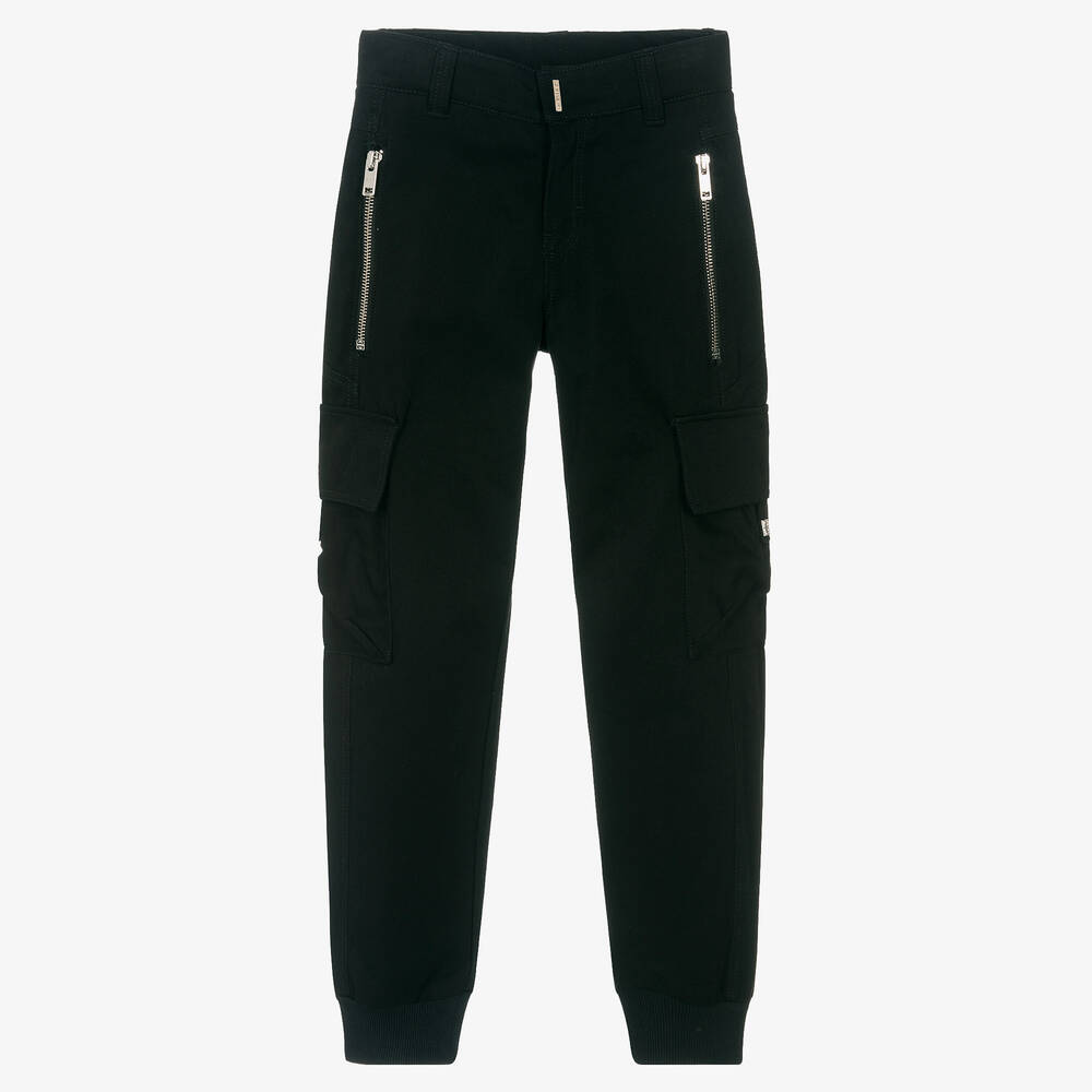 Givenchy - Teen Boys Black Cargo Trousers | Childrensalon