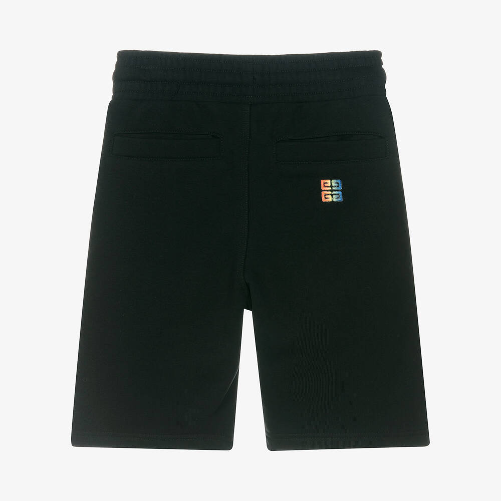Givenchy - Teen Boys Black Cotton Logo Shorts