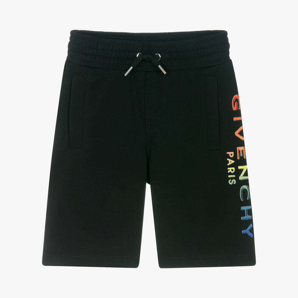 Givenchy-شورت تينز ولادي قطن جيرسي لون أسود | Childrensalon Outlet
