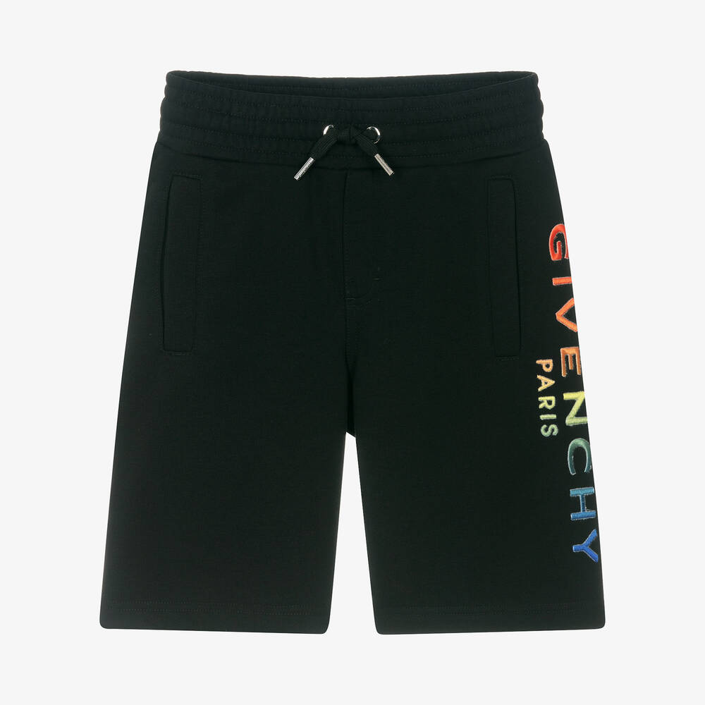 Givenchy - Short noir en coton ado garçon | Childrensalon