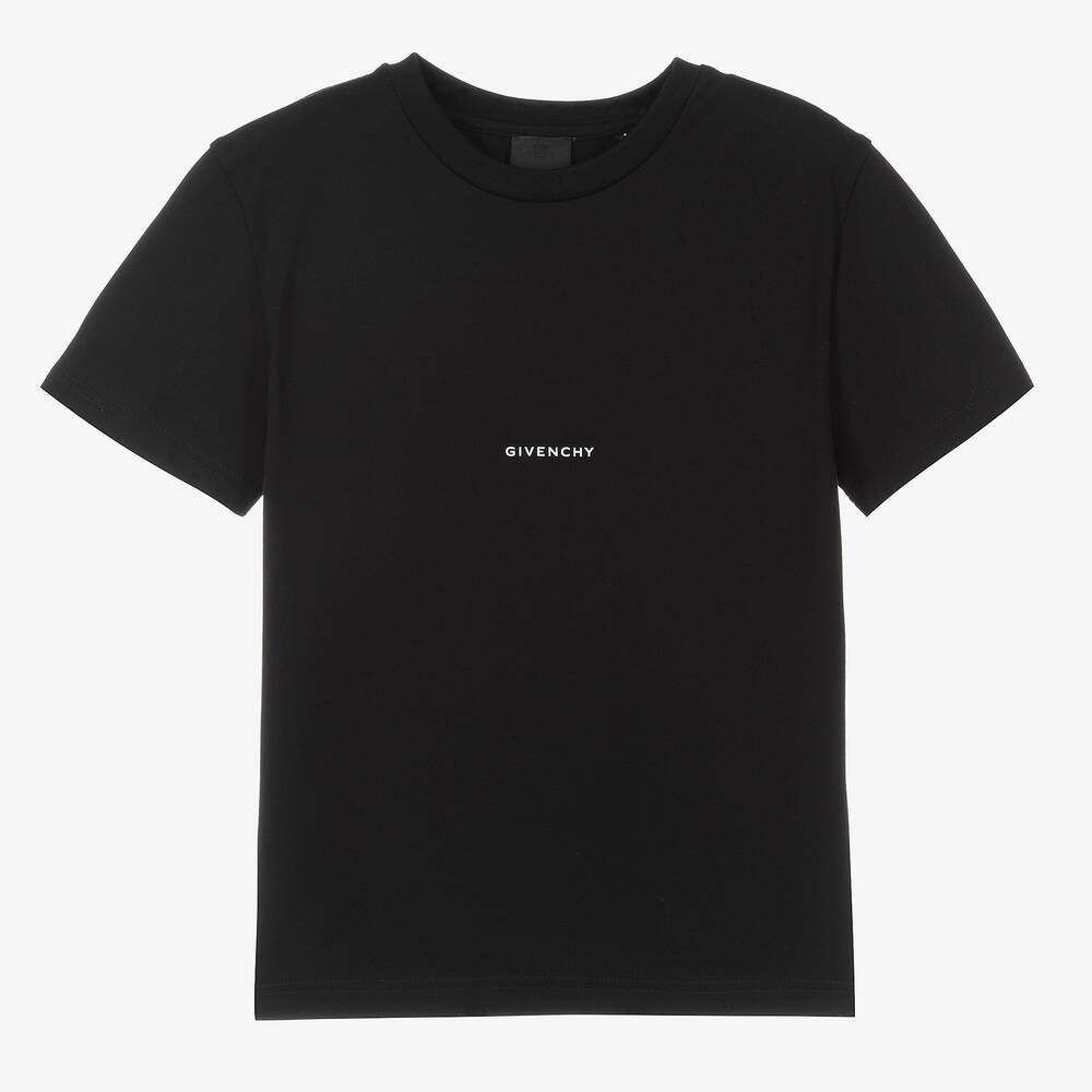 Givenchy - T-shirt noir en coton ado garçon | Childrensalon