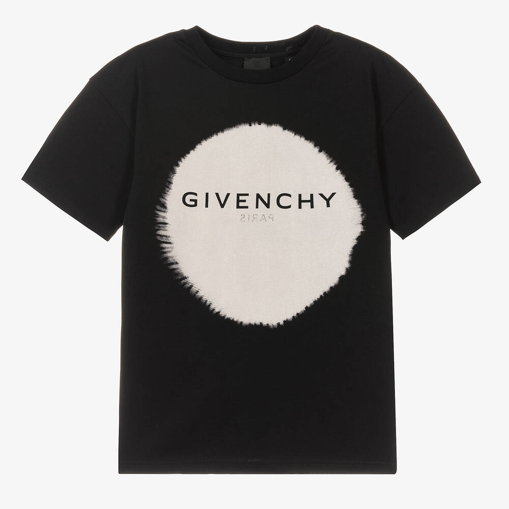 Givenchy - Teen Boys Black Cotton Logo T-Shirt | Childrensalon