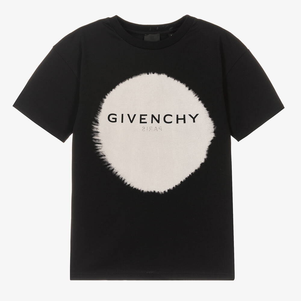 Givenchy - تيشيرت تينز ولادي قطن لون أسود | Childrensalon