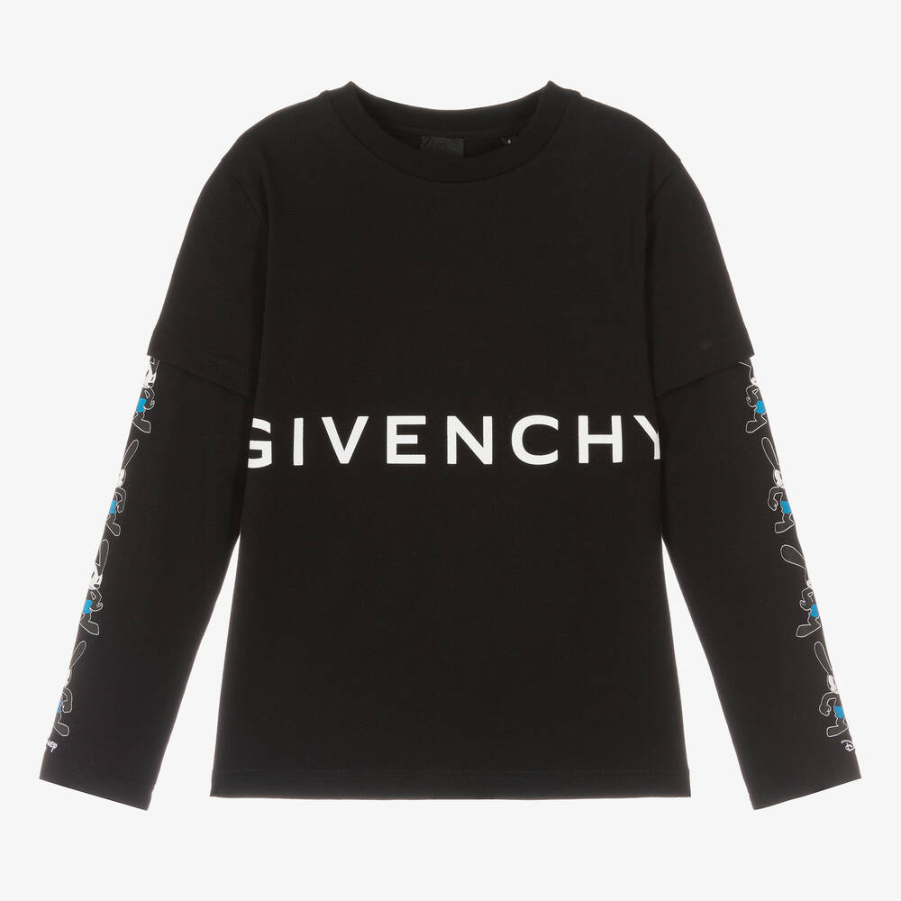 Givenchy-Teen Boys Black Disney Top | Childrensalon Outlet