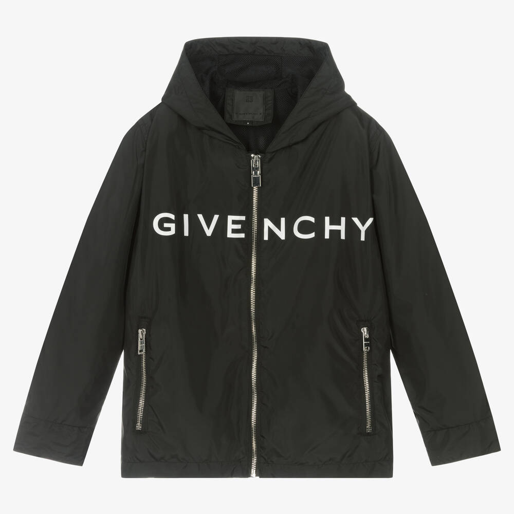 Givenchy - Schwarze Teen Windjacke mit Kapuze | Childrensalon