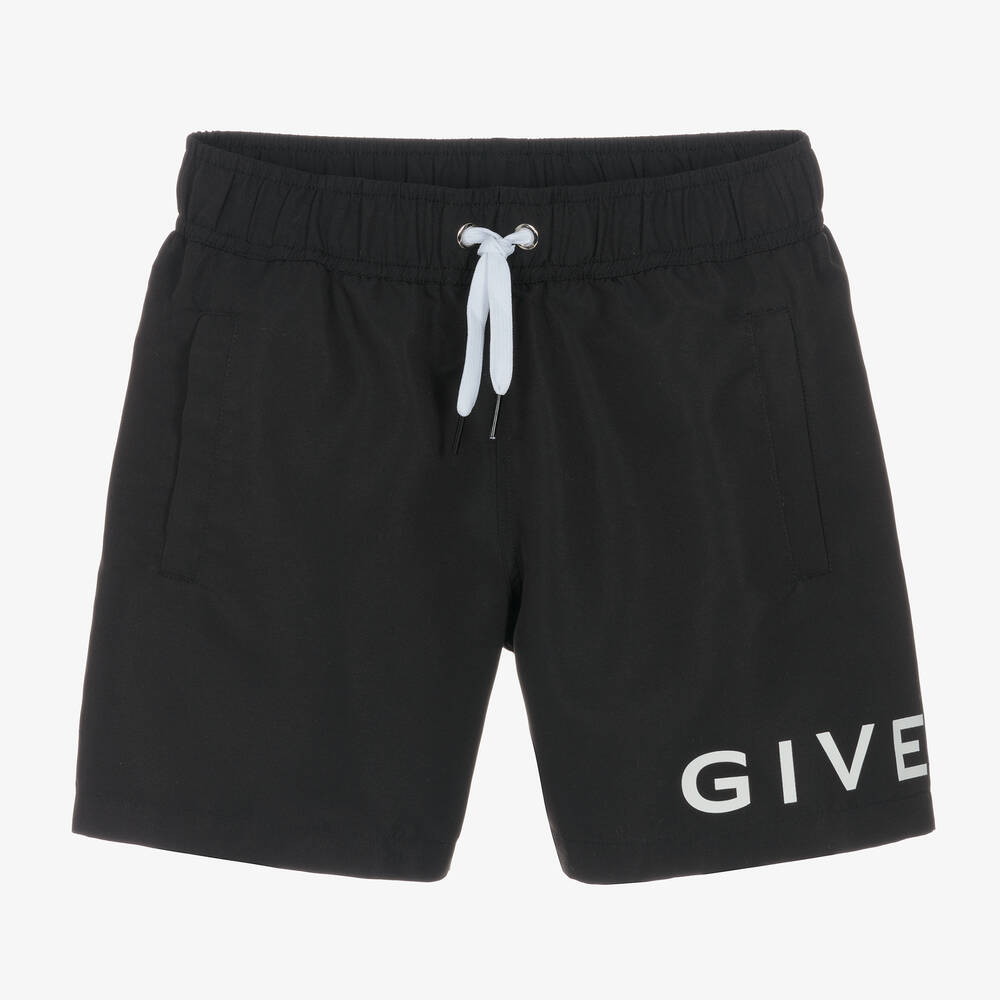 Givenchy - Short de bain noir et blanc ado | Childrensalon