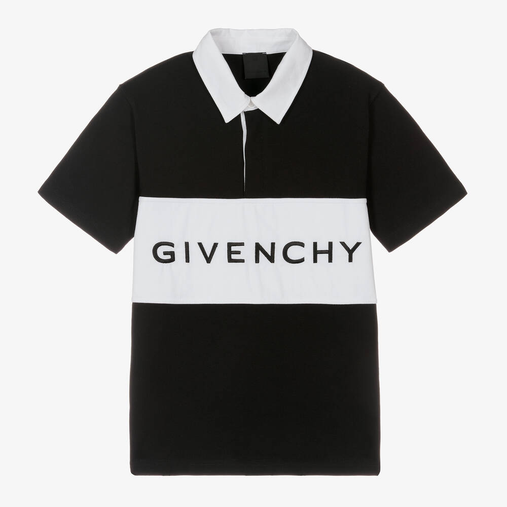 Givenchy - Черно-белая рубашка регби | Childrensalon