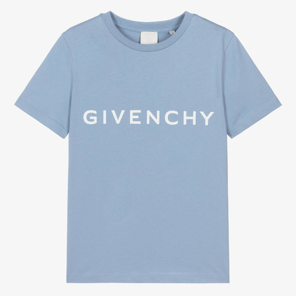 Givenchy-Teen Boys Blue Cotton Graphic T-Shirt | Childrensalon Outlet