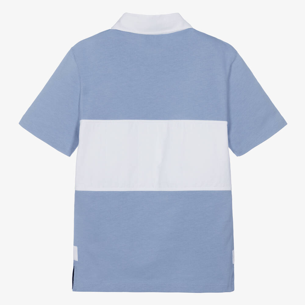 Givenchy-Teen Boys Blue Cotton Jersey Rugby Shirt | Childrensalon Outlet