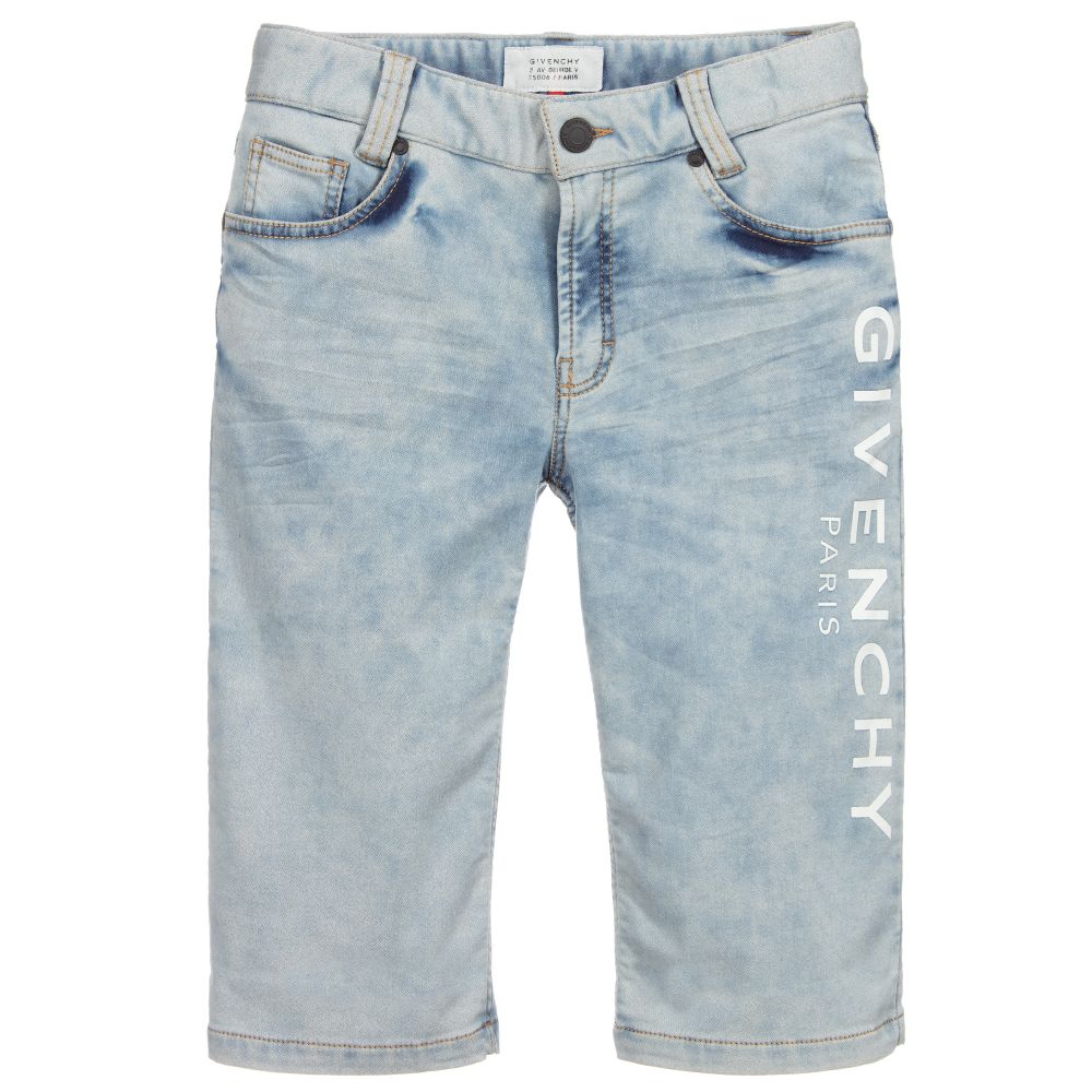 Givenchy - Teen Boys Blue Logo Shorts | Childrensalon