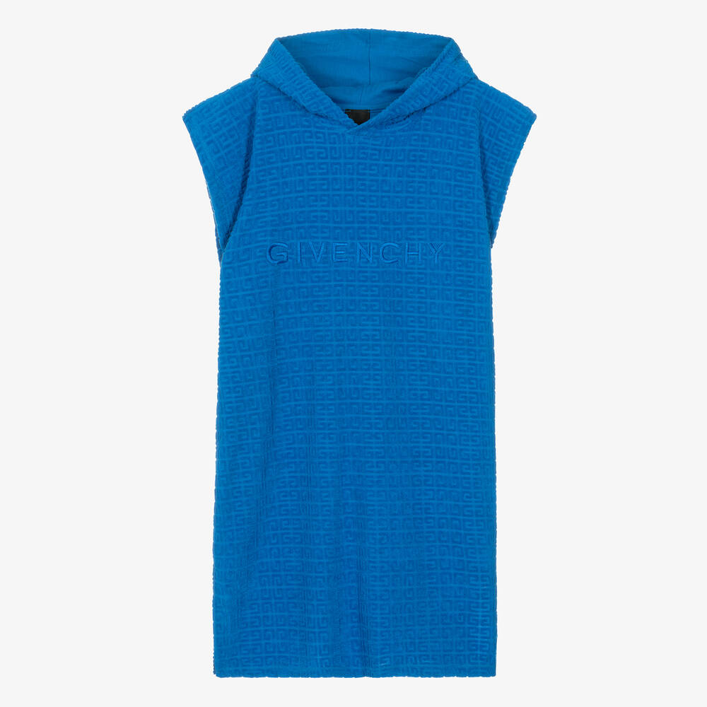 Givenchy-Teen Boys Blue Towelling Jersey Beach Cover Up | Childrensalon Outlet