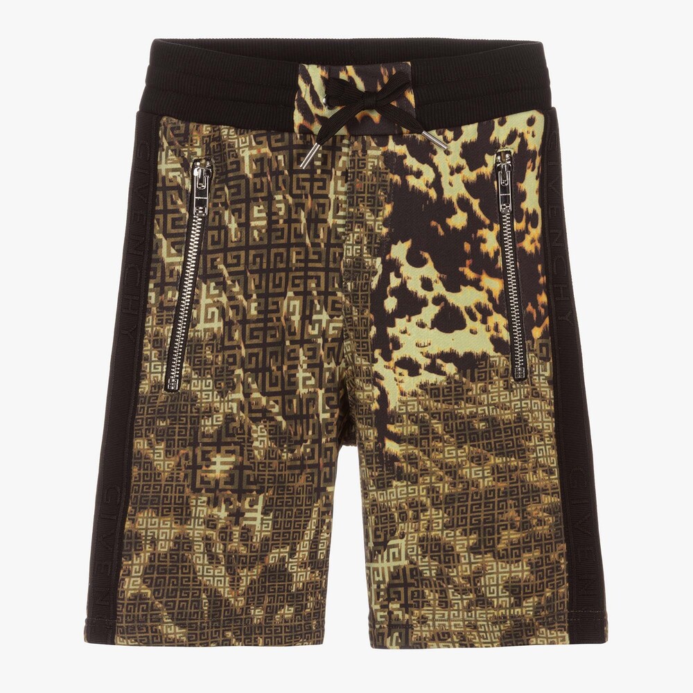 Givenchy - Short vert à motif camouflage Ado garçon | Childrensalon