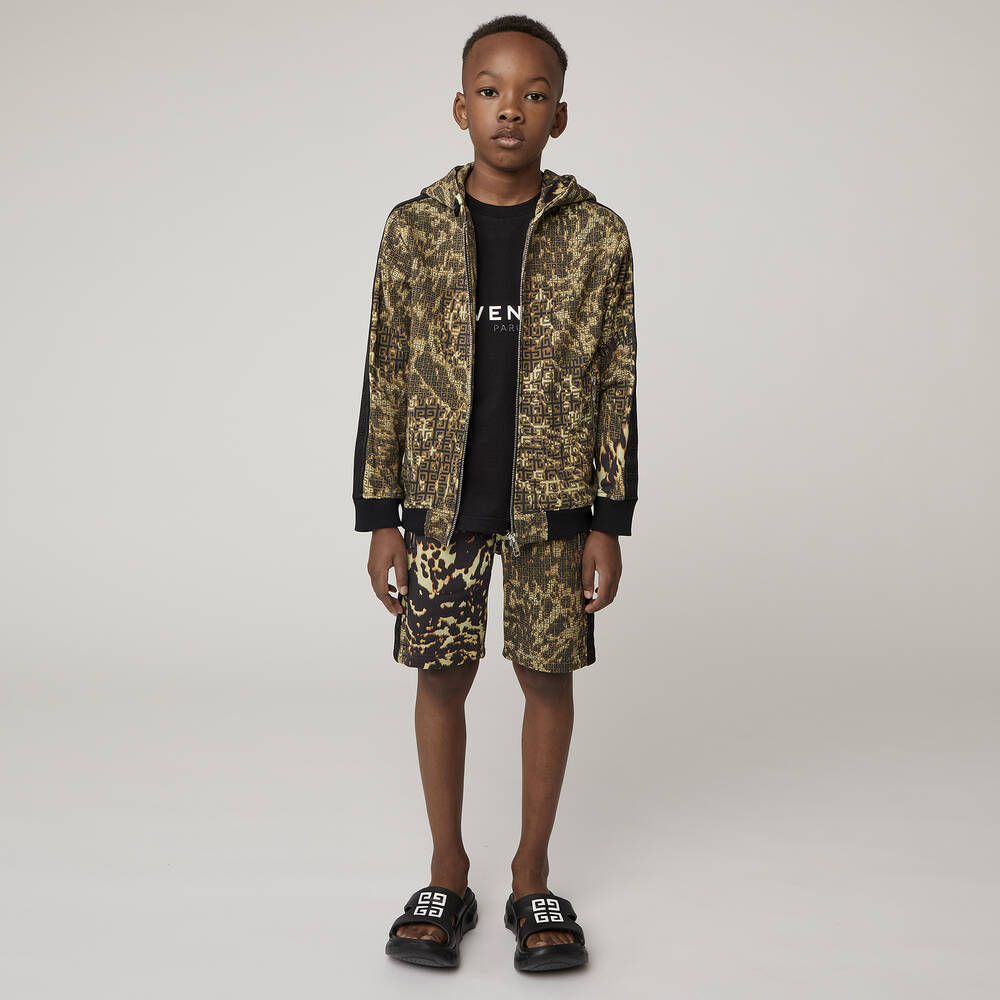 Givenchy-Зеленые шорты камуфляжной расцветки для мальчиков-подростков | Childrensalon Outlet