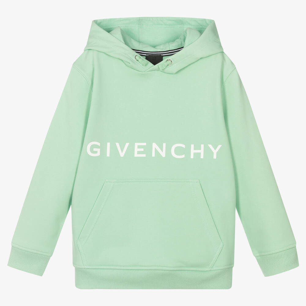 Givenchy - Sweat à capuche vert menthe 4G ado | Childrensalon