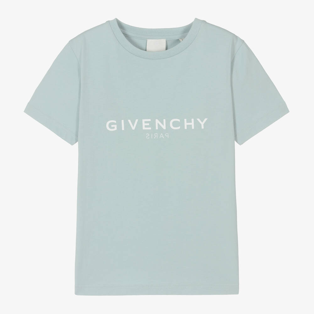 Givenchy - Зеленая хлопковая футболка для мальчиков-подростков | Childrensalon