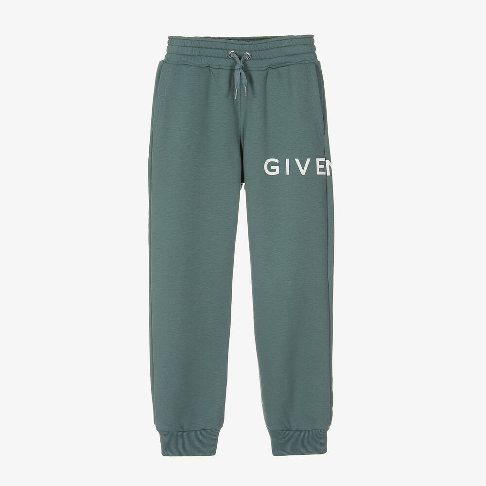 Givenchy - Pantalon de jogging en coton vert d'eau ado garçon | Childrensalon