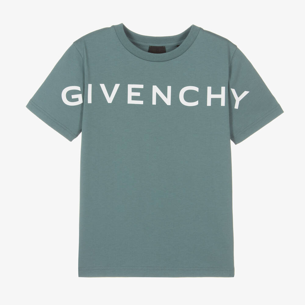 Givenchy-Teen Boys Sea Green Cotton T-Shirt | Childrensalon Outlet