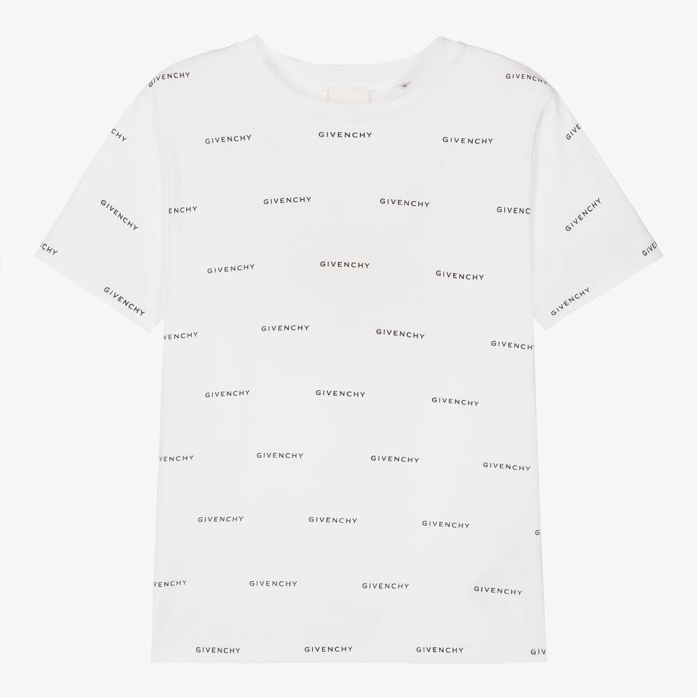 Givenchy-Teen Boys White 4G Cotton T-Shirt | Childrensalon Outlet