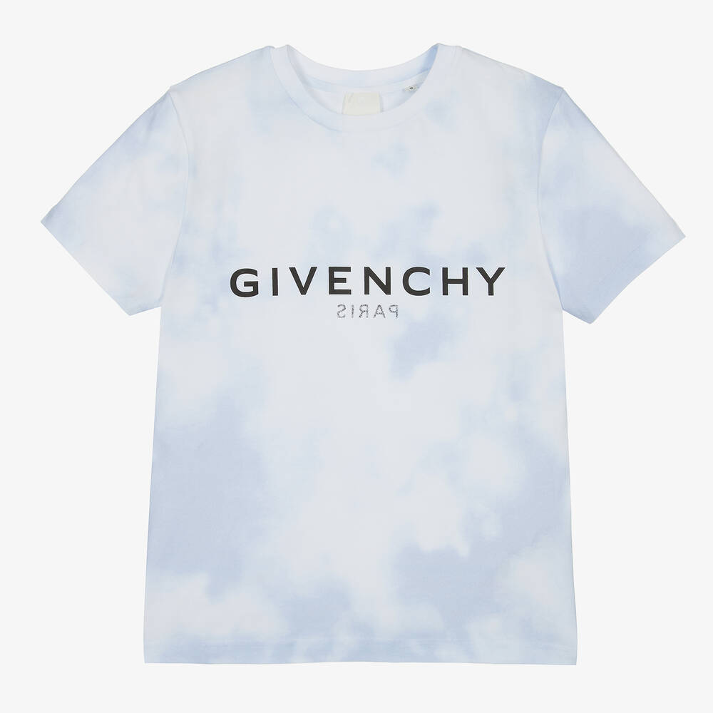 Givenchy - Teen Boys White Cloud Cotton Logo T-Shirt | Childrensalon