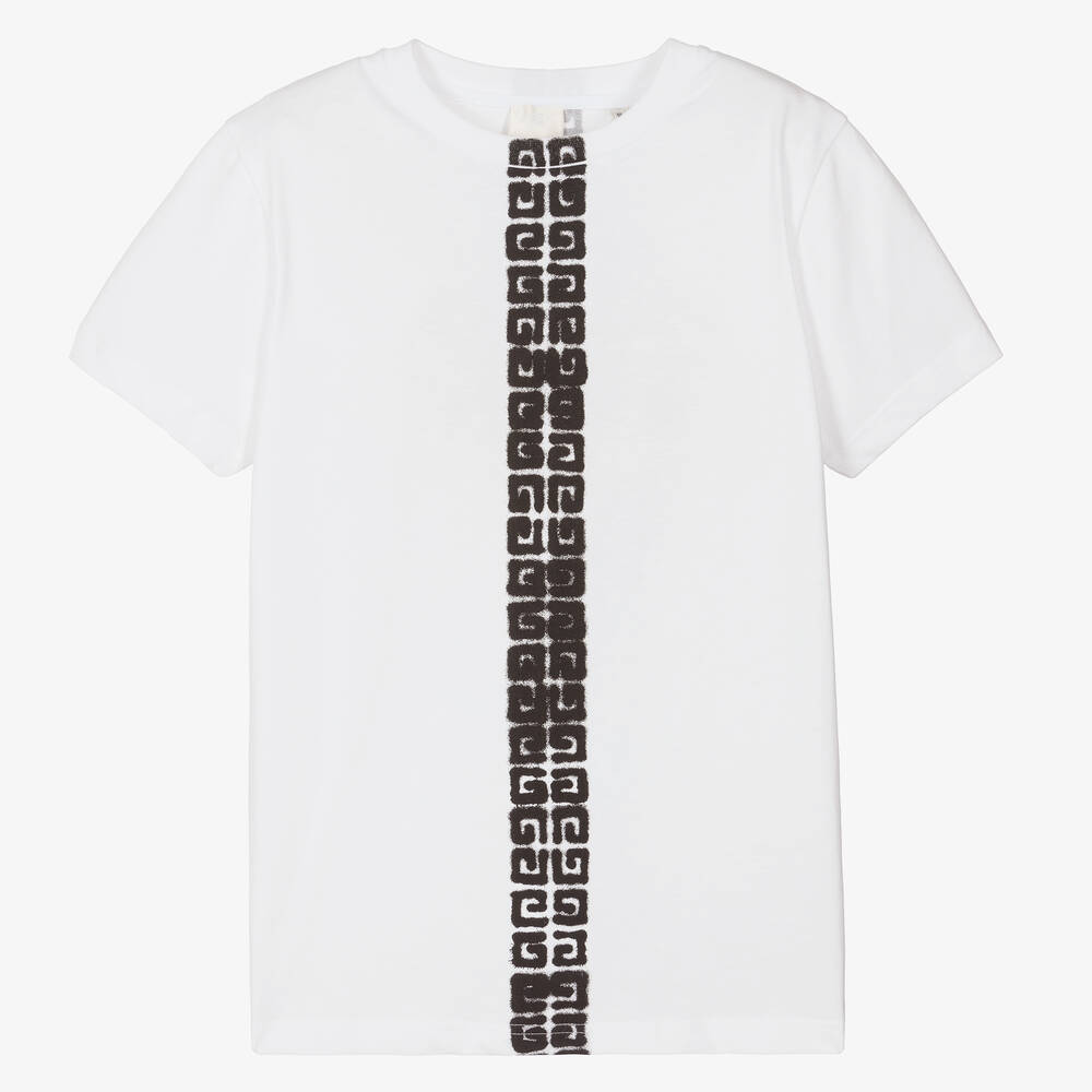 Givenchy - Teen Boys White Cotton Logo T-shirt | Childrensalon