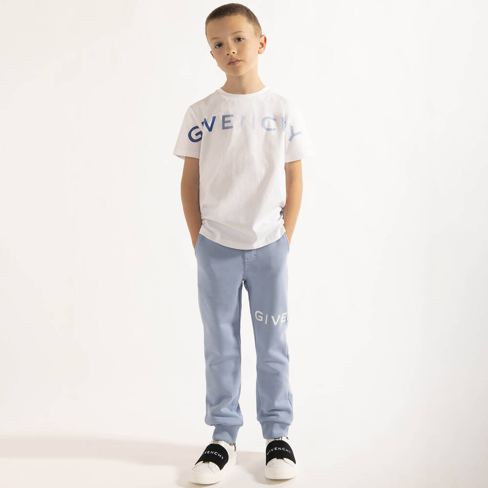 Givenchy Teen Boys White Cotton Logo T Shirt Childrensalon Outlet