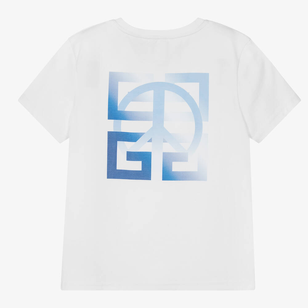 Givenchy-Белая хлопковая футболка | Childrensalon Outlet