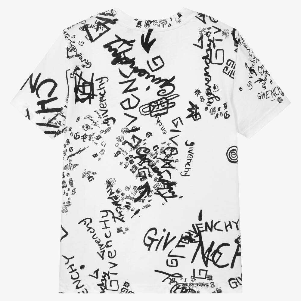 Black and white givenchy t shirt cheap