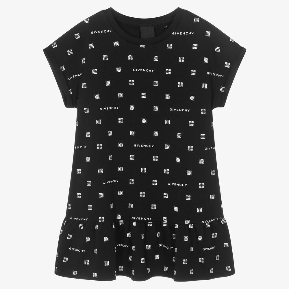 Givenchy - Черное платье с принтом-логотипом 4G | Childrensalon