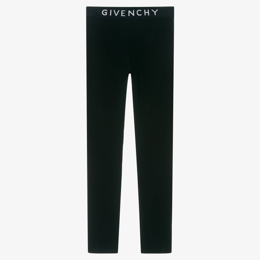 Givenchy - Legging noir 4G ado fille | Childrensalon