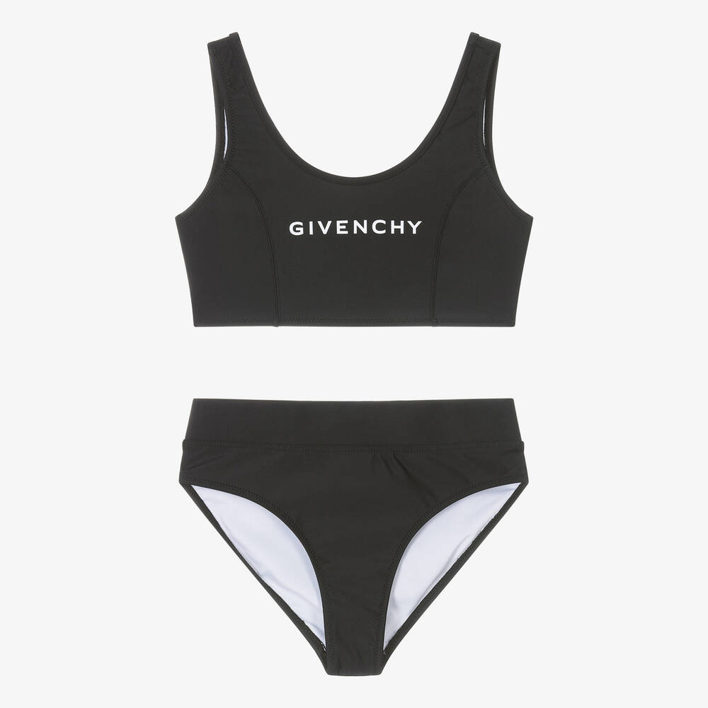 Givenchy-Teen Girls Black 4G Print Bikini | Childrensalon Outlet