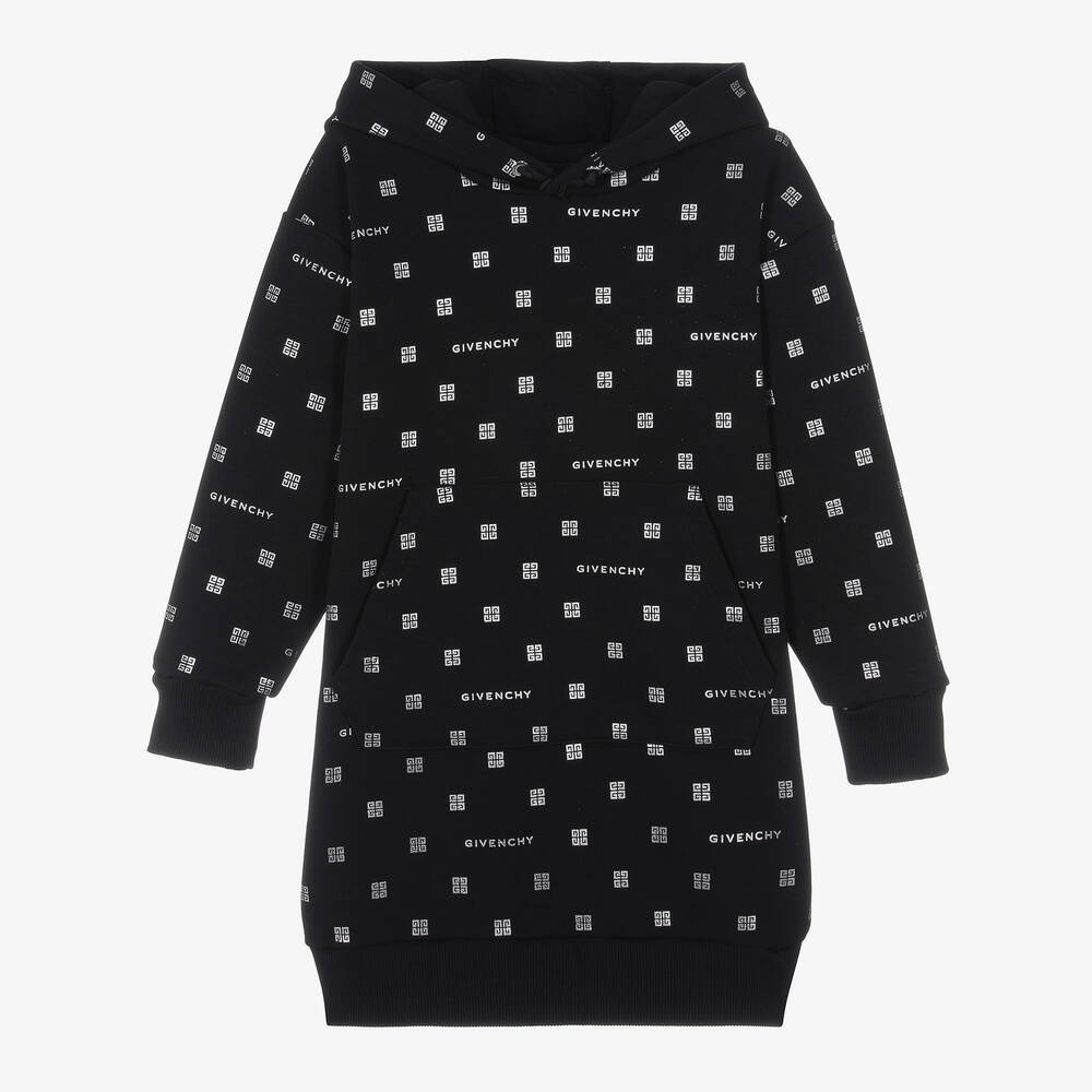 Givenchy - Черное хлопковое платье 4G для девочек-подростков  | Childrensalon