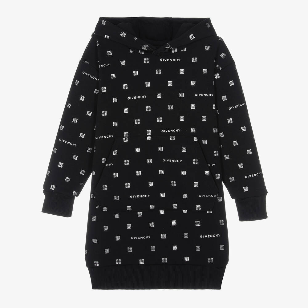 Givenchy - Schwarzes Teen 4G Baumwollkleid | Childrensalon