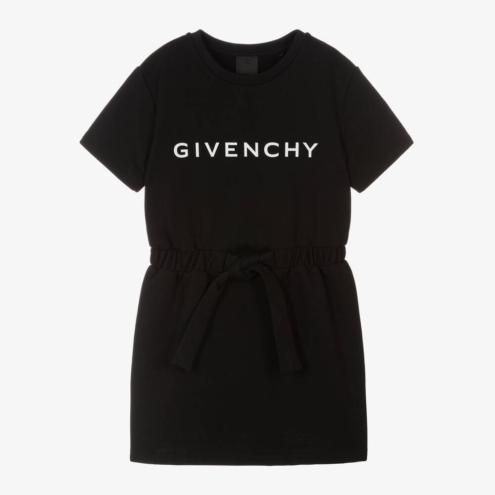 Givenchy-Teen Girls Black Cotton Jersey Dress | Childrensalon Outlet
