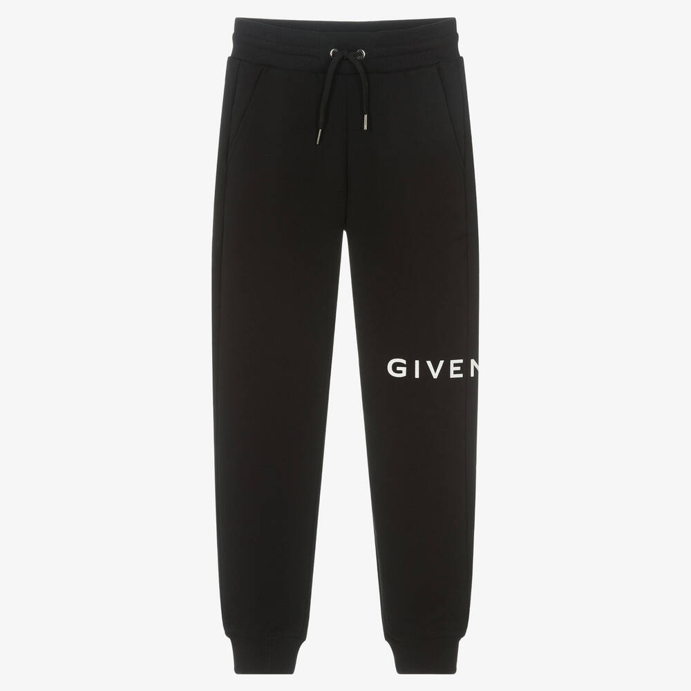 Givenchy - Bas de jogging noir coton ado fille | Childrensalon