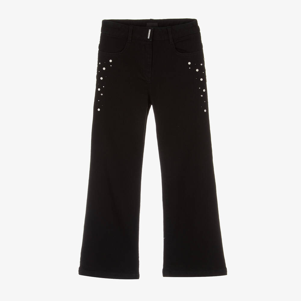 Givenchy - Teen Girls Black Denim Swarovski Jeans | Childrensalon