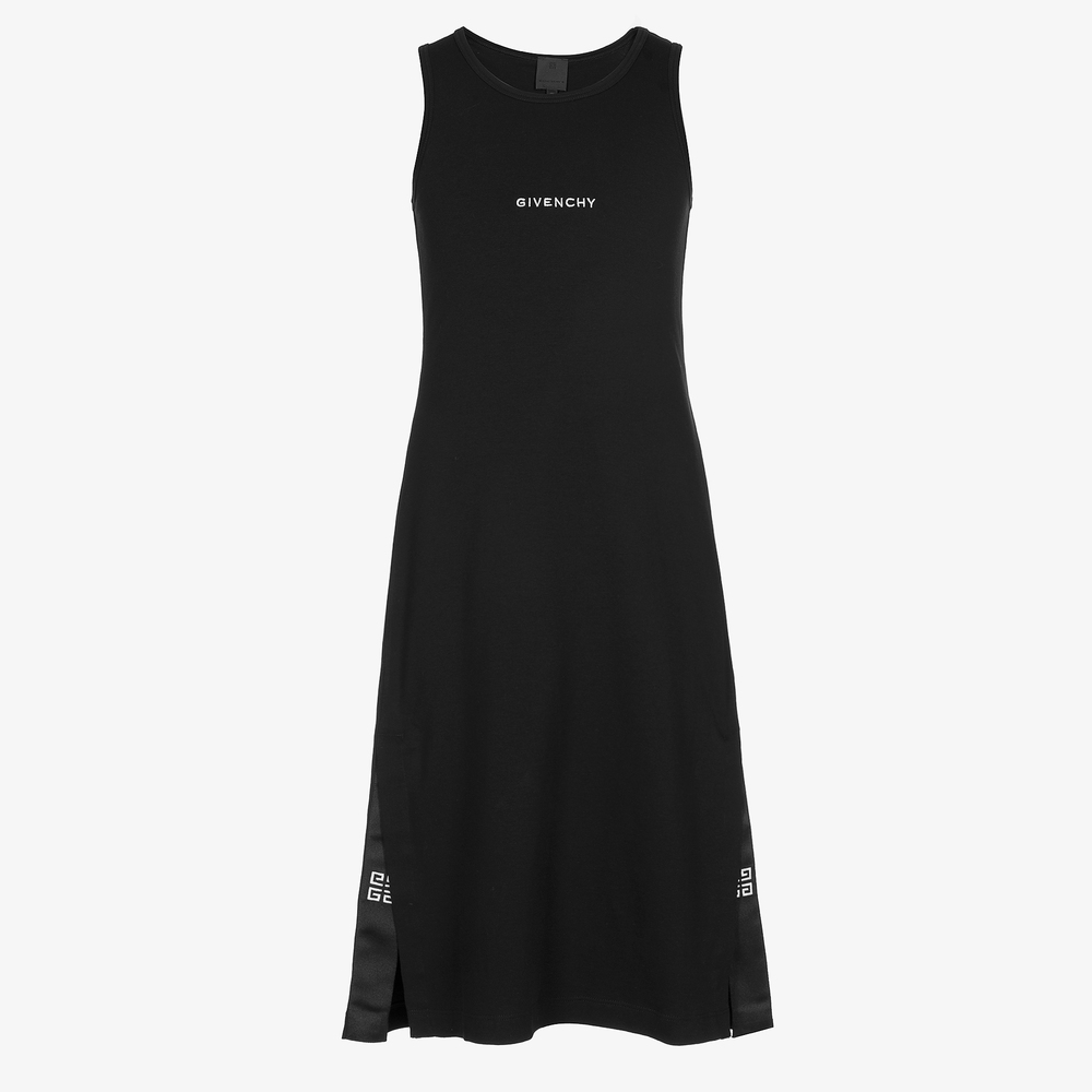 Givenchy - فستان تينز بناتي قطن لون أسود | Childrensalon