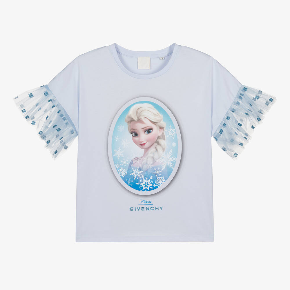 Givenchy-Teen Girls Blue Disney Cotton T-Shirt | Childrensalon Outlet
