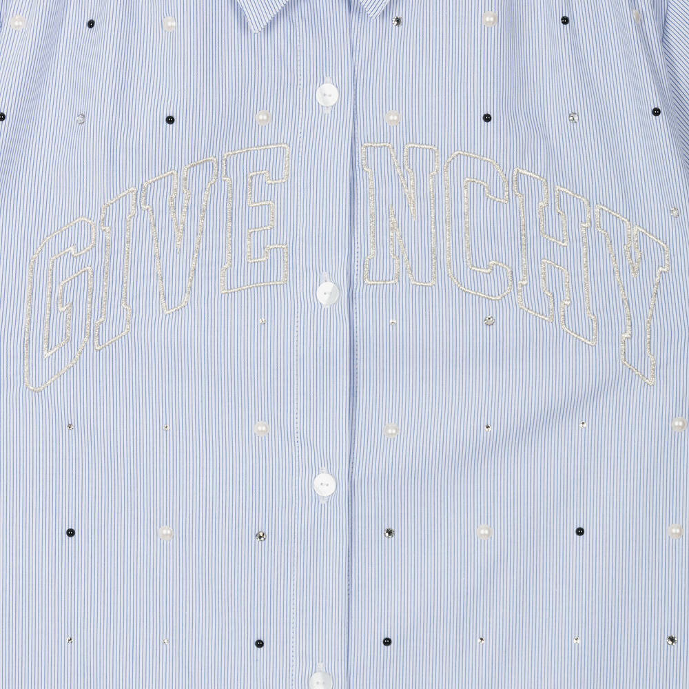 Givenchy-Teen Girls Blue Stripe Swarovski Dress | Childrensalon Outlet