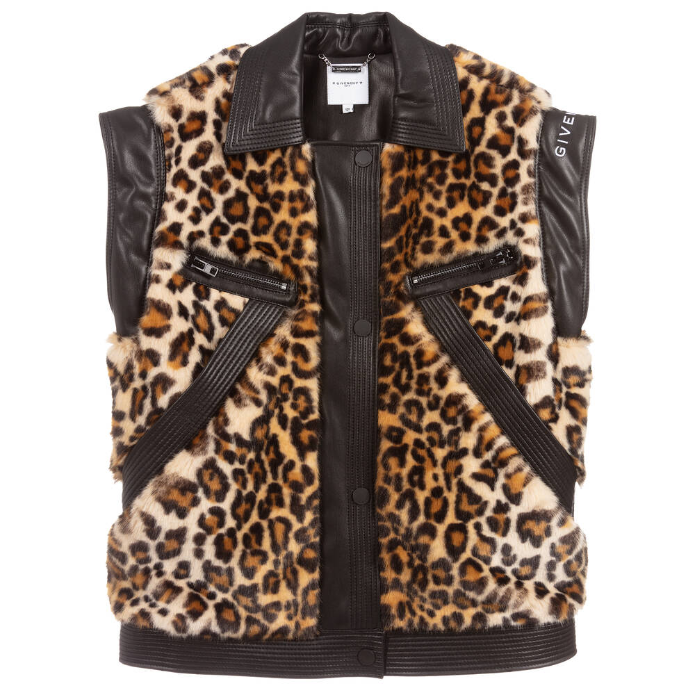 Givenchy - Teen Girls Leopard Gilet | Childrensalon
