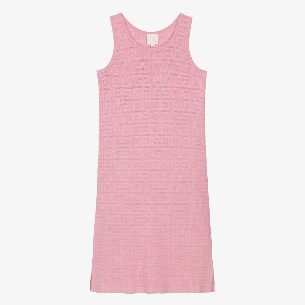 Givenchy-Teen Girls Pink 4G Knitted Midi Dress | Childrensalon Outlet