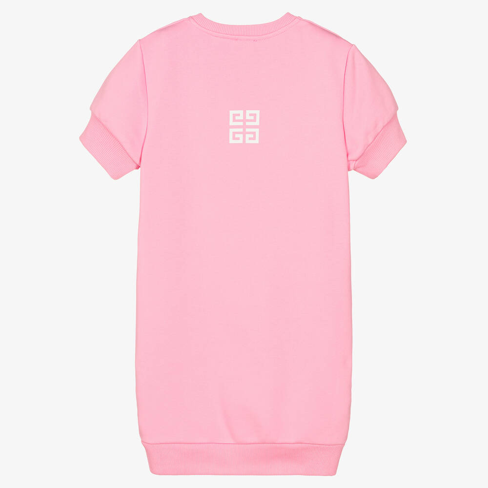 Givenchy Teen Girls Pink Cotton Logo Dress Childrensalon Outlet